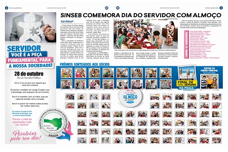 Evento do SINSEB em comemoração ao Dia do Servidor Público é destaque no Jornal O Município do dia 28/10/2022.
