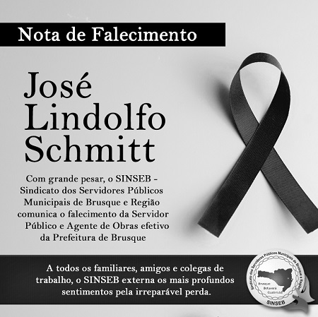 Nota de Pesar - José Lindolfo Schmitt