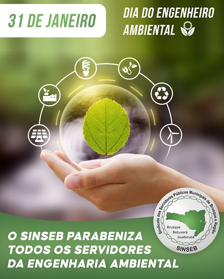 SINSEB homenageia o "Dia do Engenheiro Ambiental" em suas redes.