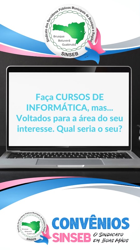 Aproveite mais este benefício, que nós do SINSEB estamos lhe oferecendo. Cursos de Formação, para crianças a partir de 8 anos, Cursos de qualifica...