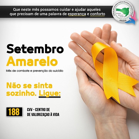 Setembro Amarelo - Mês de combate e prevenção do Suicídio  Que neste mês possamos cuidar e ajudar aqueles que precisam de uma palavra de esperança...