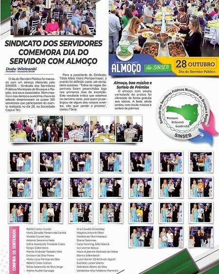 SINSEB foi destaque no Jornal O Município do dia 01/11.