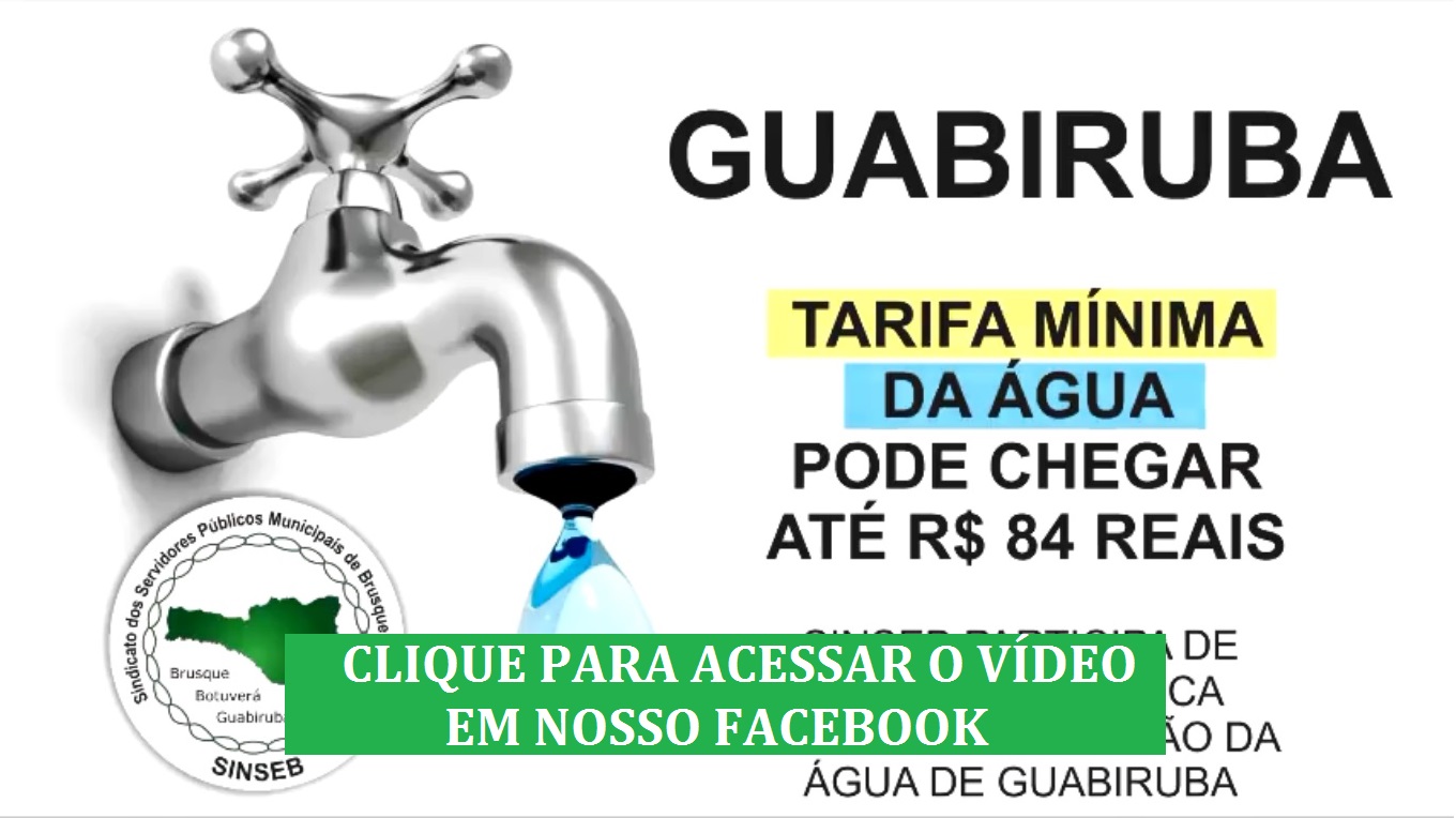 TARIFA DE ÁGUA VAI DOBRAR EM GUABIRUBA