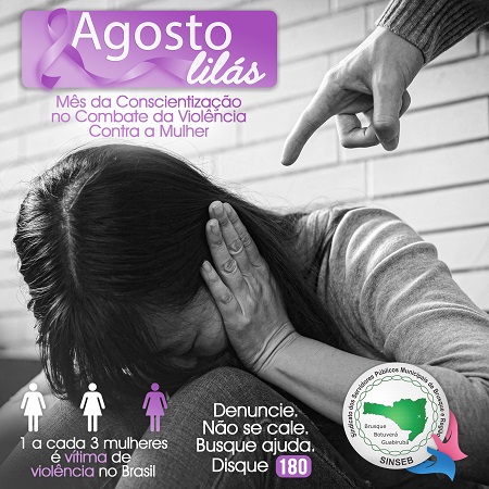 Agosto Lilás, mês da conscientização no combate da violência contra a mulher.  Em Agosto celebramos a data que marca a história do combate...