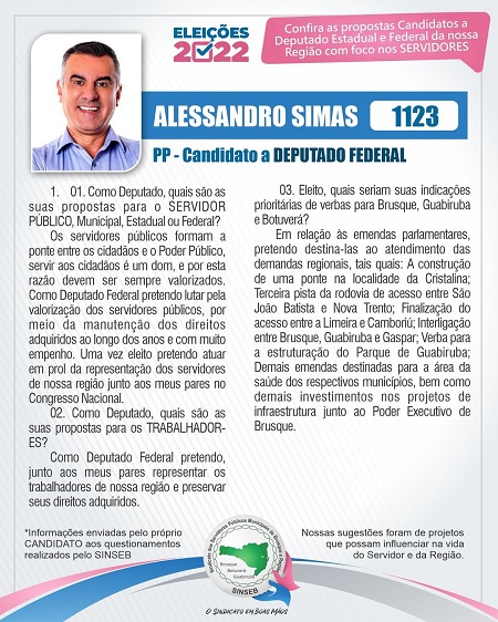 Alessandro Simas - Candidatos a Dep. e SINSEB - Conversa com o Servidor Público