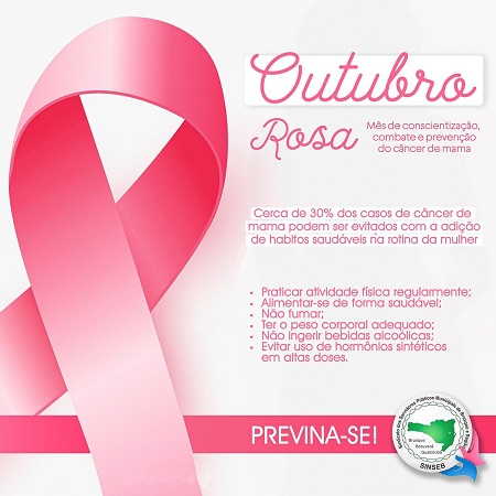 Outubro Rosa - Mês de conscientização, combate e prevenção do câncer de mama  Um toque que pode mudar a sua vida. Previna-se! Cuide-se!