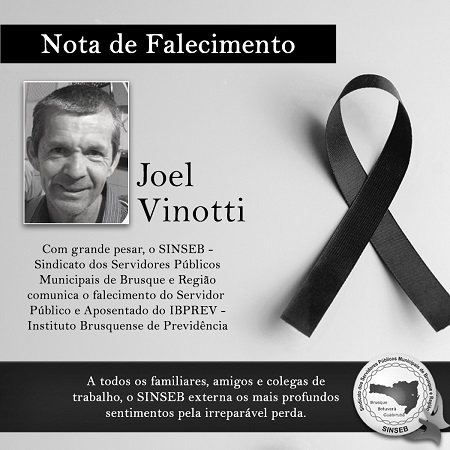 Nota de Falecimento - Joel Vinotti