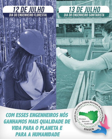 13 de julho é dia daquele que garante mais qualidade de vida para o planeta e para a humanidade, através do seu cuidado e zelo com o saneamento...