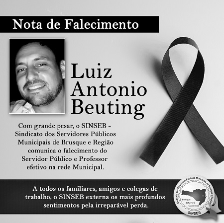 Nota de Pesar - Luiz Antonio Beuting.