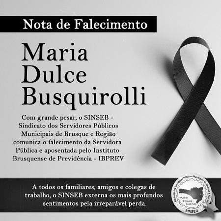 Nota de Pesar - Maria Dulce Busquirolli.