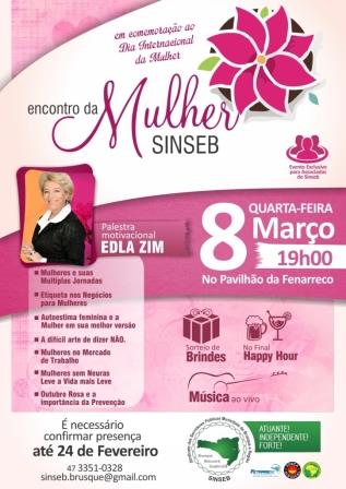 SINSEB PROMOVE PALESTRA E HAPPY HOUR PARA COMEMORAR O DIA DA MULHER