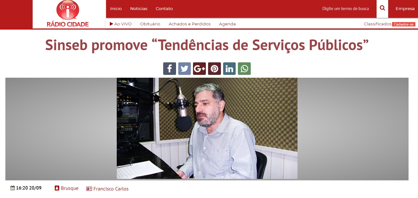 Rádio Cidade destaca Seminário que será promovido pelo SINSEB no próximo dia 27