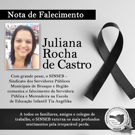 Nota de Pesar - Juliana Rocha de Castro.