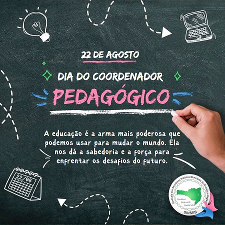 SINSEB homenageia "Dia do Coordenador Pedagógico" em suas redes - 2023.