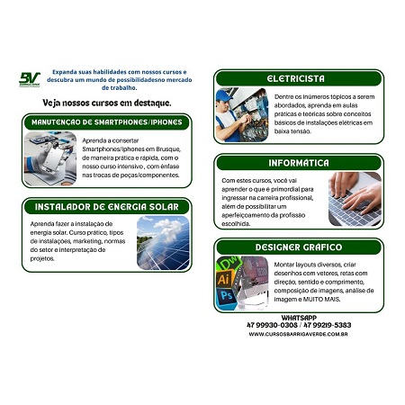 Aproveite mais este benefício, que nós do SINSEB estamos lhe oferecendo. Cursos de Formação, para crianças a partir de 8 anos, Cursos de qualifica...