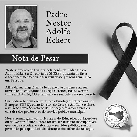 Nota de Pesar - Padre Nestor Adolfo Eckert