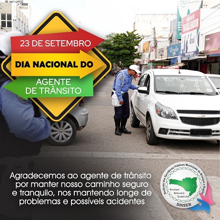 Agradecemos ao agente de trânsito por manter nosso caminho seguro e tranquilo, nos mantendo longe de problemas e possíveis acidentes.